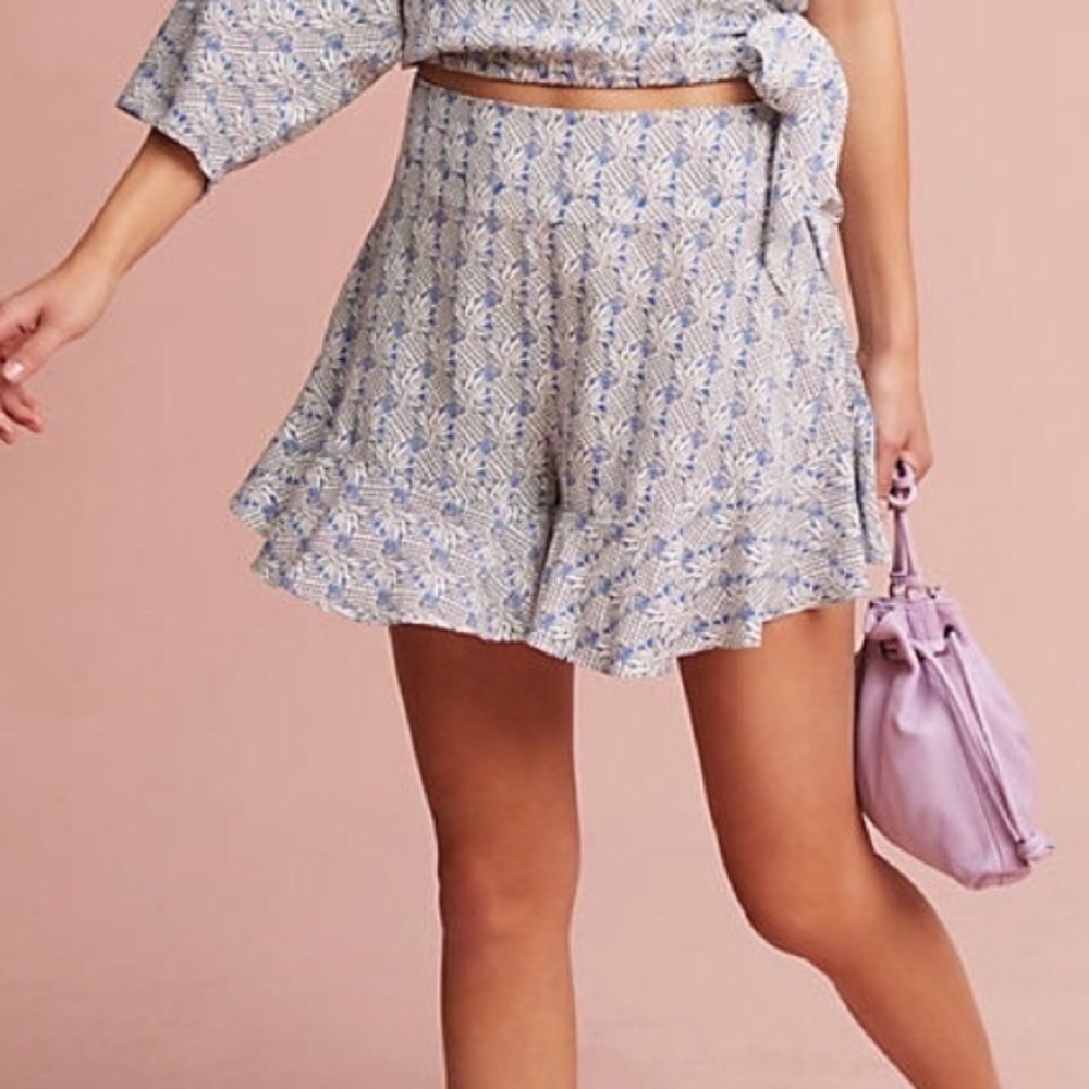 Maeve Blue Pineapple Shorts